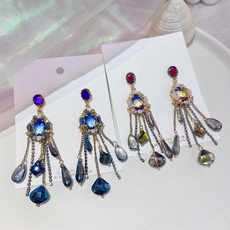 Dangle & Chandelier MENGJIQIAO Korean Luxury Rhinestone Tassel Drop Earrings For Women Girls Fashion Crystal Pendientes Party Jewelry
Dangle & Chandelier MENGJIQIAO Korean Luxury Rhinestone Tassel Drop Earrings For Women Girls Fashion Crystal Pendientes Party Jewelry