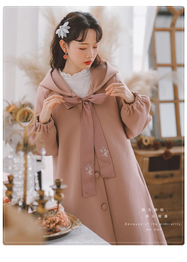 2021 New Winter Wild Literary Loose Temperament Thick Woolen Red Coat Long Coat Mori Female, Pink
2021 New Winter Wild Literary Loose Temperament Thick Woolen Red Coat Long Coat Mori Female, Pink