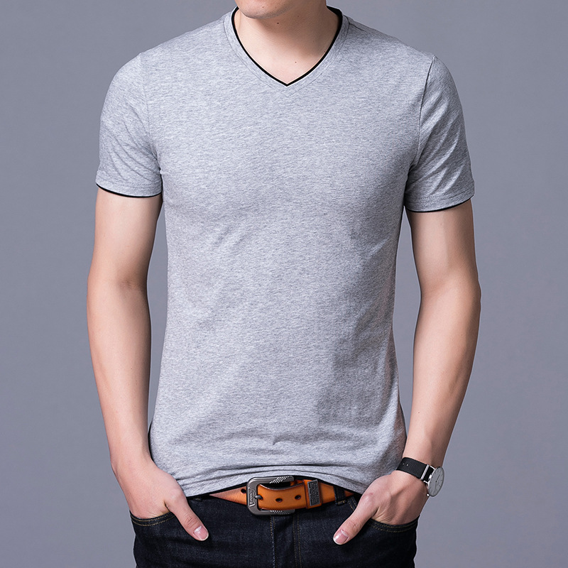 2020 Brand New Summer T-Shirt Mens Solid Short-Sleeved Leisure T Shirt For Male Bottom V-Collar Youth TShirt, Navy blue
2020 Brand New Summer T-Shirt Mens Solid Short-Sleeved Leisure T Shirt For Male Bottom V-Collar Youth TShirt, Navy blue