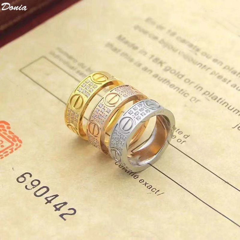 Donia jewelry luxury ring fashion set screw pattern titanium steel inlaid zircon European and American creative handmade gifts
Donia jewelry luxury ring fashion set screw pattern titanium steel inlaid zircon European and American creative handmade gifts