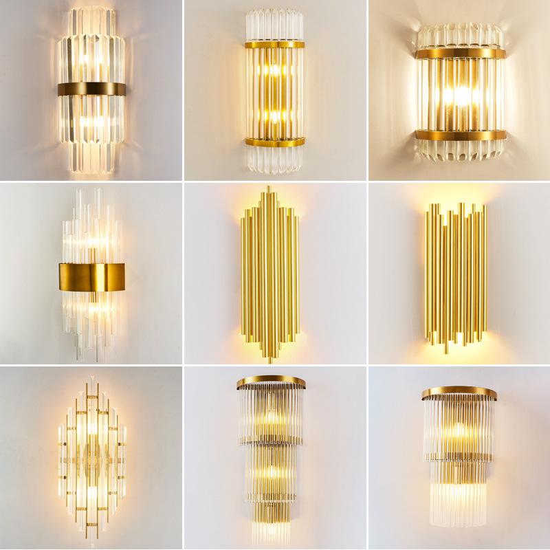 light luxury crystal wall lamp web celebrity sitting room background wall lights Nordic style bedroom berth lamp
light luxury crystal wall lamp web celebrity sitting room background wall lights Nordic style bedroom berth lamp