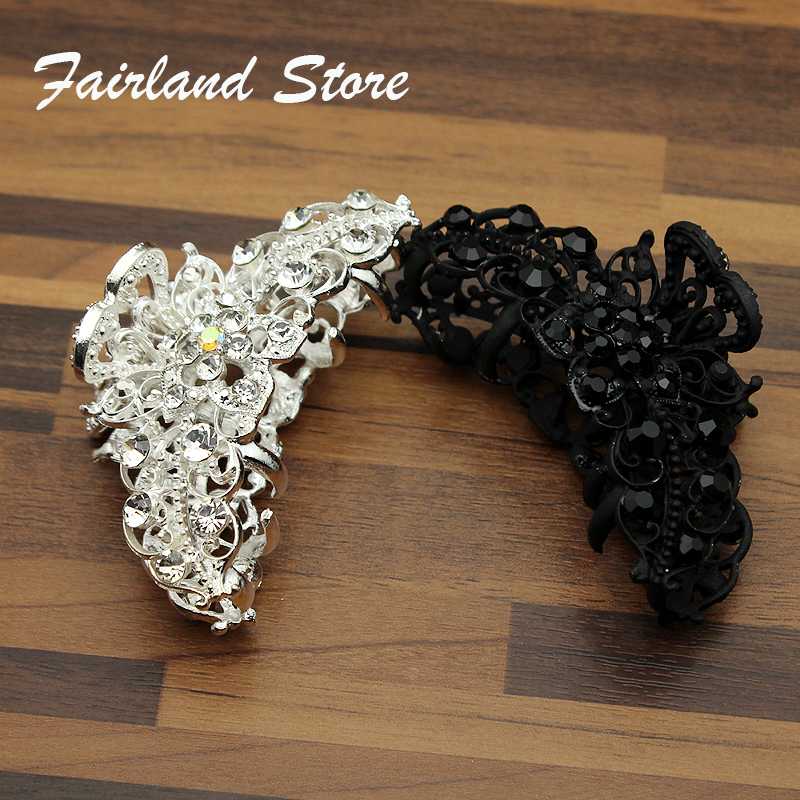 Vintage Luxury Big Crystal Hair Clip Clamp Flower Metal Rhinestone For Women Girls Wedding Accessories Jewelry Clips & Barrettes, Golden;silver
Vintage Luxury Big Crystal Hair Clip Clamp Flower Metal Rhinestone For Women Girls Wedding Accessories Jewelry Clips & Barrettes, Golden;silver