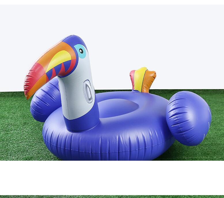 summer water sports toys adult Giant Inflatable swim pool mattress pvc air Toucan Pool Float Swim Ring Lifebuoy Sfashion animals seat ring