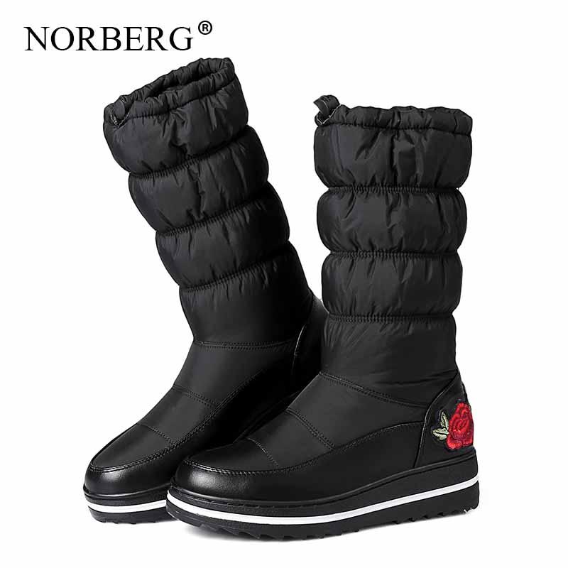 NORBERG fashion leather down women boots winter high heels warm deep tube black Winter boots snow wild casual shoes
NORBERG fashion leather down women boots winter high heels warm deep tube black Winter boots snow wild casual shoes