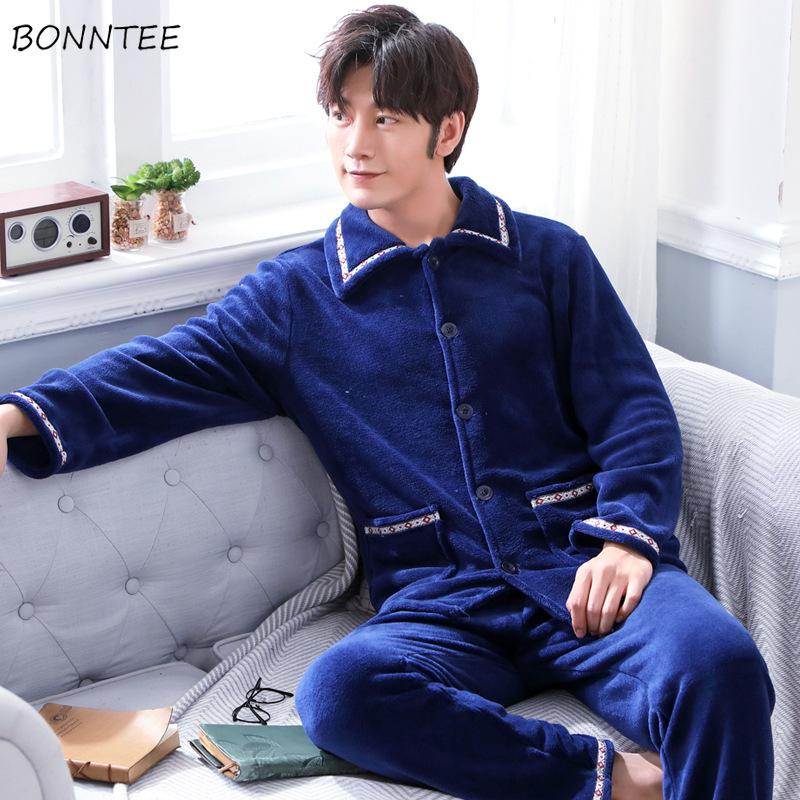 Pajama Sets Winter Men Sleepwear Flannel Coral Fleece Warm Cozy Home Clothing Soft Comfortable Turn-down Collar Casual Simple, 502
Pajama Sets Winter Men Sleepwear Flannel Coral Fleece Warm Cozy Home Clothing Soft Comfortable Turn-down Collar Casual Simple, 502