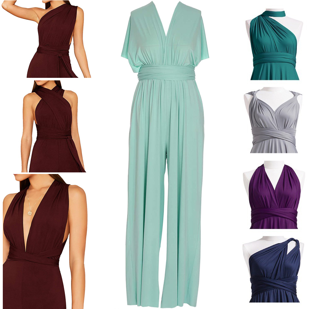 Women Multi Way Bridesmaid Dresses Convertible Wrap Jumpsuits Evening Prom Dress Pants Mulit Wear Maid of Honor Dresses Wedding Party Gowns
Women Multi Way Bridesmaid Dresses Convertible Wrap Jumpsuits Evening Prom Dress Pants Mulit Wear Maid of Honor Dresses Wedding Party Gowns