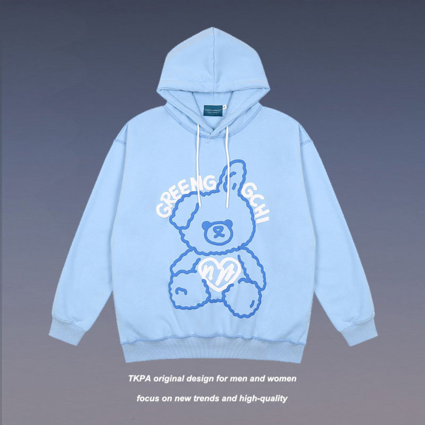 Tkpa2021 autumn winter new national fashion Cartoon Bear printed Plush thickened couple hooded sweater for men and women, Black
Tkpa2021 autumn winter new national fashion Cartoon Bear printed Plush thickened couple hooded sweater for men and women, Black