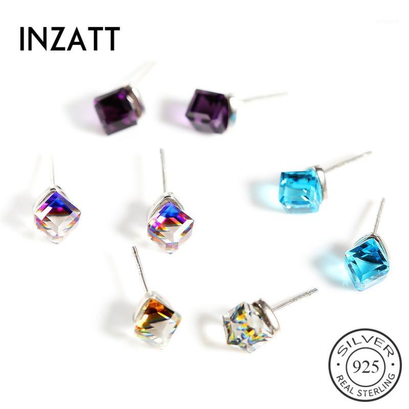 Stud INZA Real 925 Sterling Silver Trendy Square Crystal Earrings For Women Girls Party Creative Jewelry Gifts Various Colors1
Stud INZA Real 925 Sterling Silver Trendy Square Crystal Earrings For Women Girls Party Creative Jewelry Gifts Various Colors1