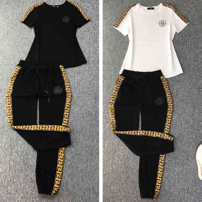 Summer leisure pure cotton sportswear women's fashion short sleeve two-piece Set European fashion, Black
Summer leisure pure cotton sportswear women's fashion short sleeve two-piece Set European fashion, Black