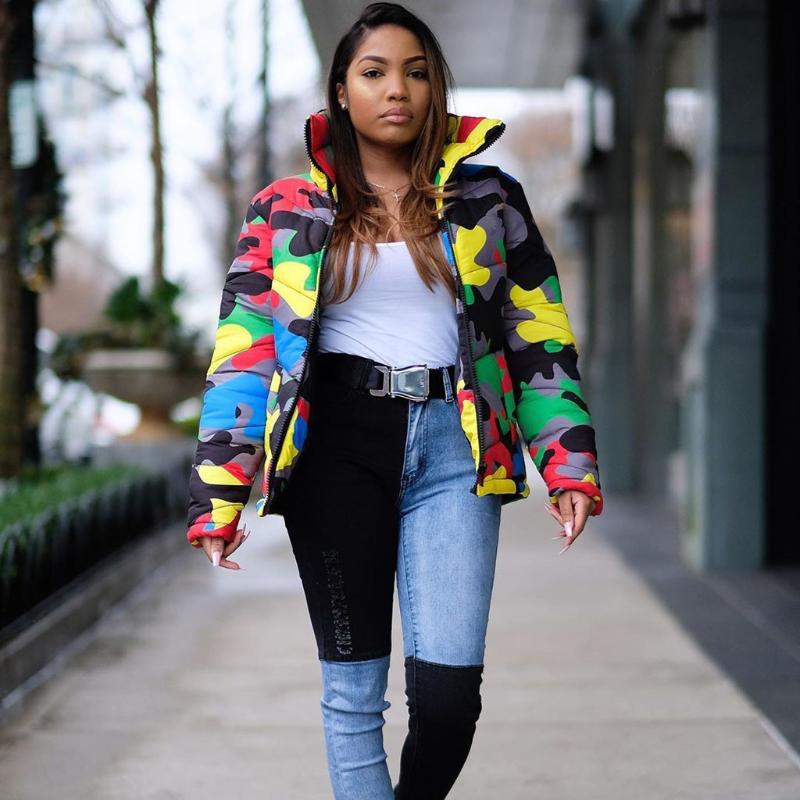 Down Coats Women Unisex Bright Face Camouflage Printed Dyed Coat Winter Jacket Cotton Clothes Winter Warm Baseball Coat Men #A, Multicolor
Down Coats Women Unisex Bright Face Camouflage Printed Dyed Coat Winter Jacket Cotton Clothes Winter Warm Baseball Coat Men #A, Multicolor
