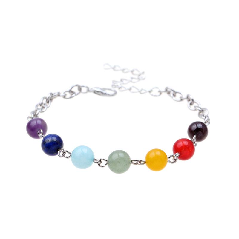 Natural Stone Beads Crystal 7 Chakra Bracelet For Women Men Braided Chain Bead Bracelets
Natural Stone Beads Crystal 7 Chakra Bracelet For Women Men Braided Chain Bead Bracelets