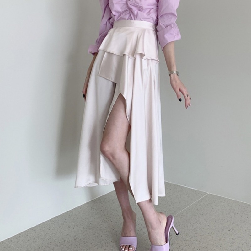 2021 New Vintage ruffles solid skirts women high waist midi sexy summer irregular division wrap skirt Korean clothes ladies A3QG, Apricot
2021 New Vintage ruffles solid skirts women high waist midi sexy summer irregular division wrap skirt Korean clothes ladies A3QG, Apricot