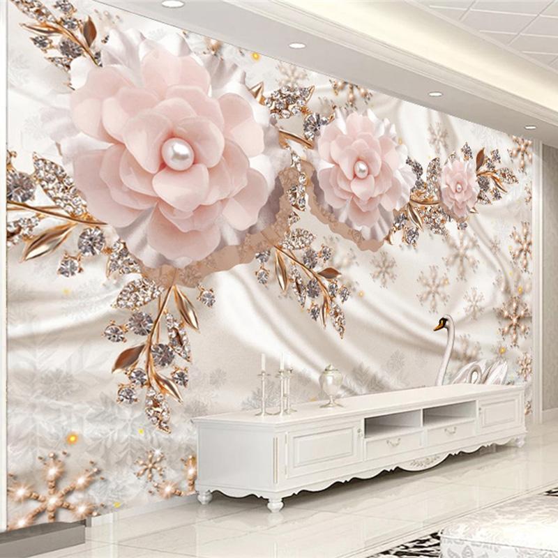 Custom Any Size Mural Wallpaper European Style Luxury Swan Jewelry Pink Flowers Wall Paper Living Room Self-Adhesive 3D Stickers, As pic
Custom Any Size Mural Wallpaper European Style Luxury Swan Jewelry Pink Flowers Wall Paper Living Room Self-Adhesive 3D Stickers, As pic