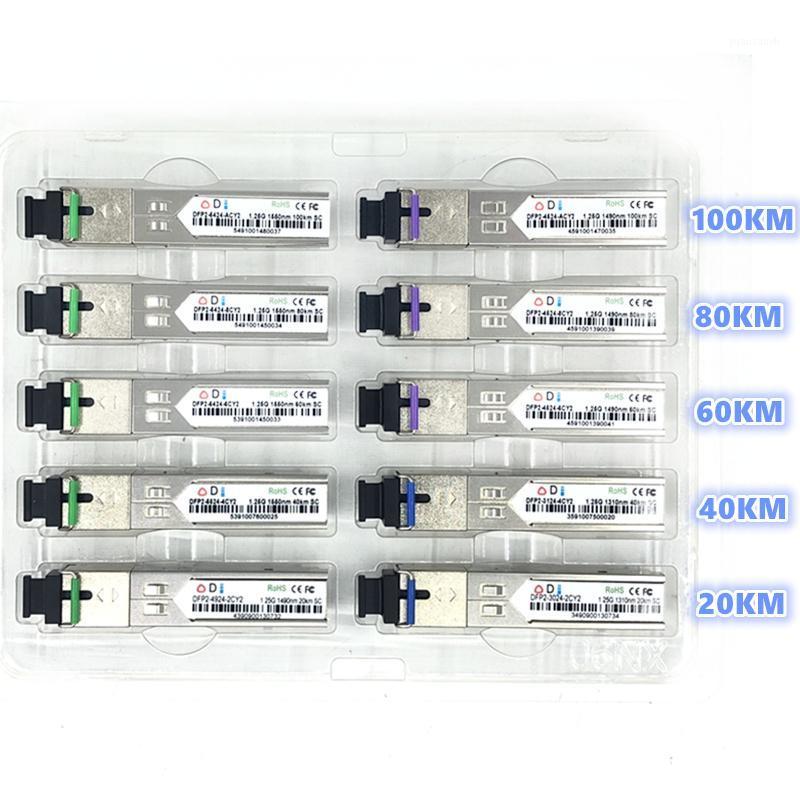 SC SFP Fiber optic module 1.25G SC 20/40/60/80/100KM 1310/1490/1550nm Single Fiber SFP Optical compatible with Mikrotik1
SC SFP Fiber optic module 1.25G SC 20/40/60/80/100KM 1310/1490/1550nm Single Fiber SFP Optical compatible with Mikrotik1