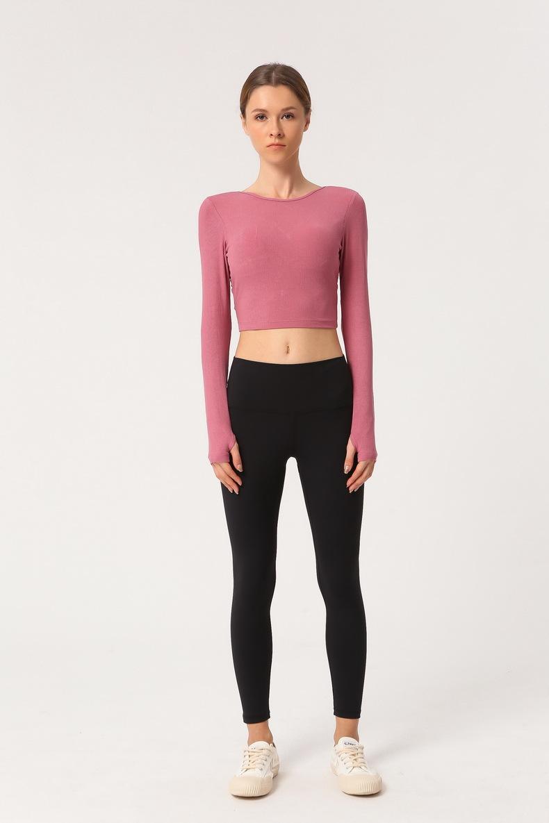 new beautiful back yoga wear long-sleeved T-shirt women with chest pad running sports fitness long-sleeved women T-shirt1, Black
new beautiful back yoga wear long-sleeved T-shirt women with chest pad running sports fitness long-sleeved women T-shirt1, Black