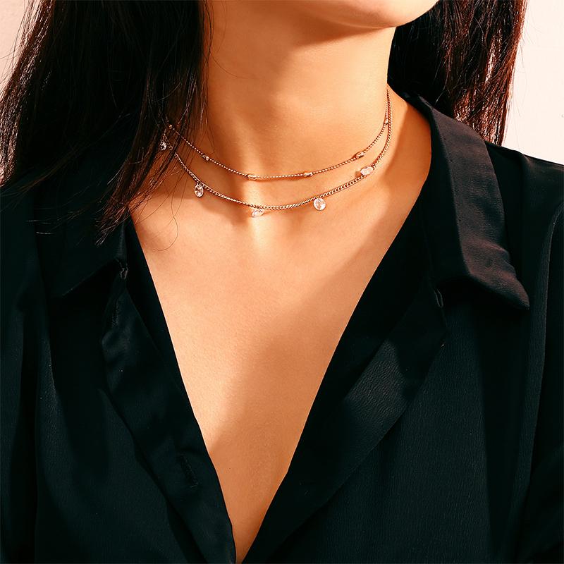Charming Female Crystal Zircon Choker Necklace Women's Wedding Gold Pendant Accessories Fashion Party Jewelry Girl Gift
Charming Female Crystal Zircon Choker Necklace Women's Wedding Gold Pendant Accessories Fashion Party Jewelry Girl Gift