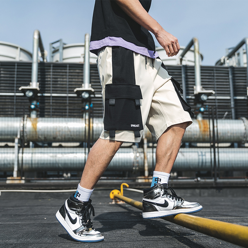 Streetwear Summer Men's Shorts Casual Sidepocket Cargo Shorts Men 2020 New Bermuda Knee Length Men Short Pants T200409