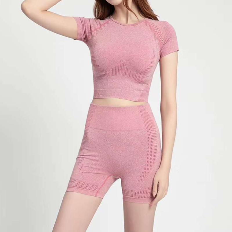 2PCS Seamless Yoga Set Sportswear Sports Short Sleeve Crop top+Leggings Fitness Pants Gym Running Tracksuit Exercise Clothing, Black shorts
2PCS Seamless Yoga Set Sportswear Sports Short Sleeve Crop top+Leggings Fitness Pants Gym Running Tracksuit Exercise Clothing, Black shorts