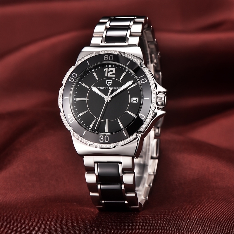 Pagani Design Brand Ceramic Women Watch Waterproof Quartz Women Luxury Lady Watches Relogio Feminino T200519, Black b
Pagani Design Brand Ceramic Women Watch Waterproof Quartz Women Luxury Lady Watches Relogio Feminino T200519, Black b