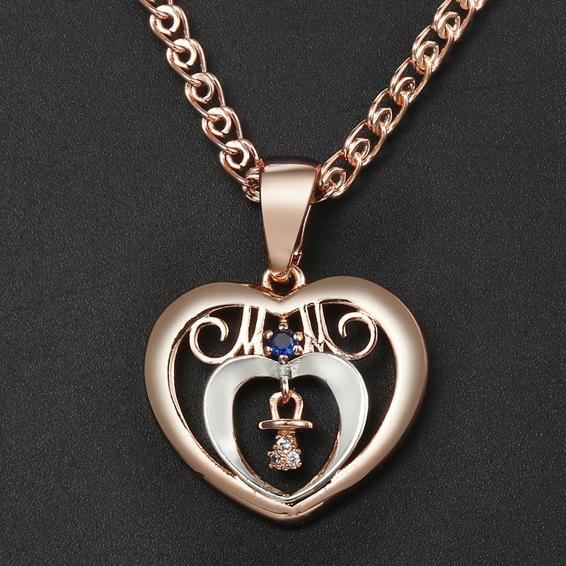 585 Rose Gold Womens Pendant Necklace Mother Kid Jewelry Dropshipping Heart Shaped Pendant Necklaces For Women Fashion DGP371
585 Rose Gold Womens Pendant Necklace Mother Kid Jewelry Dropshipping Heart Shaped Pendant Necklaces For Women Fashion DGP371