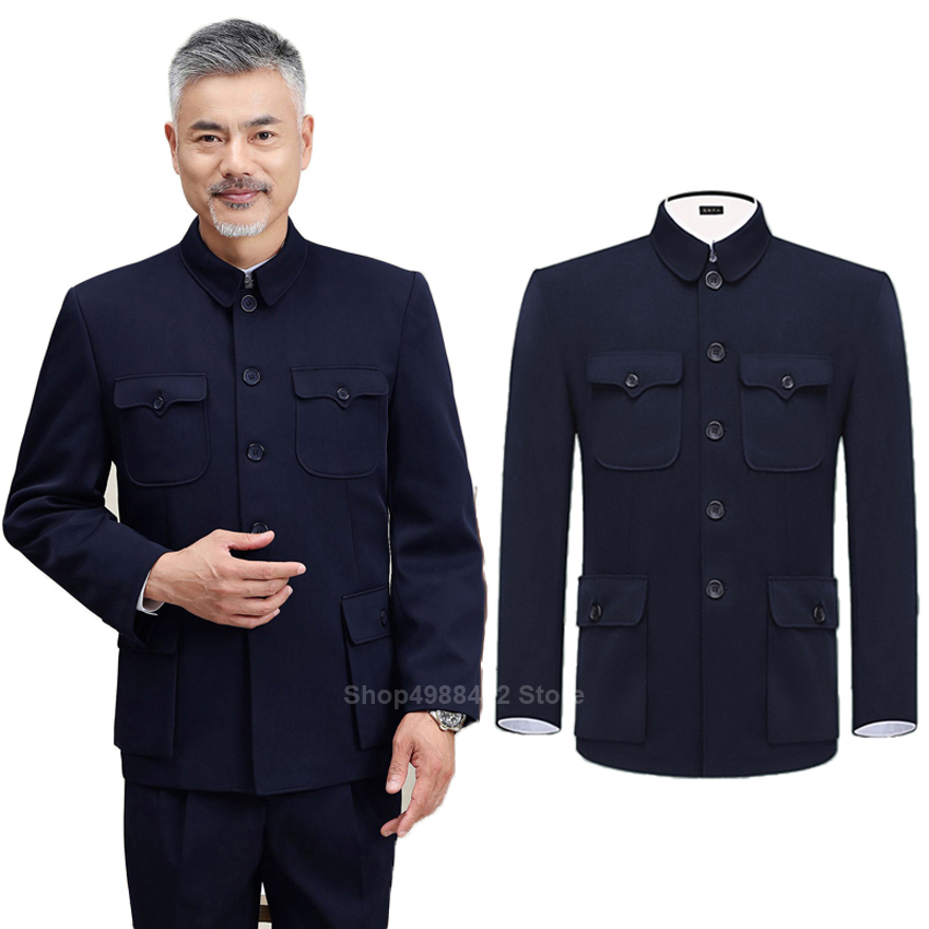 Traditional Chinese Tang Suit for Men Jacket Coat New Year Spring Festival Tunic Zhongshan Mao Suit Blazer Knitting Pockets Top 201104, Blue
Traditional Chinese Tang Suit for Men Jacket Coat New Year Spring Festival Tunic Zhongshan Mao Suit Blazer Knitting Pockets Top 201104, Blue