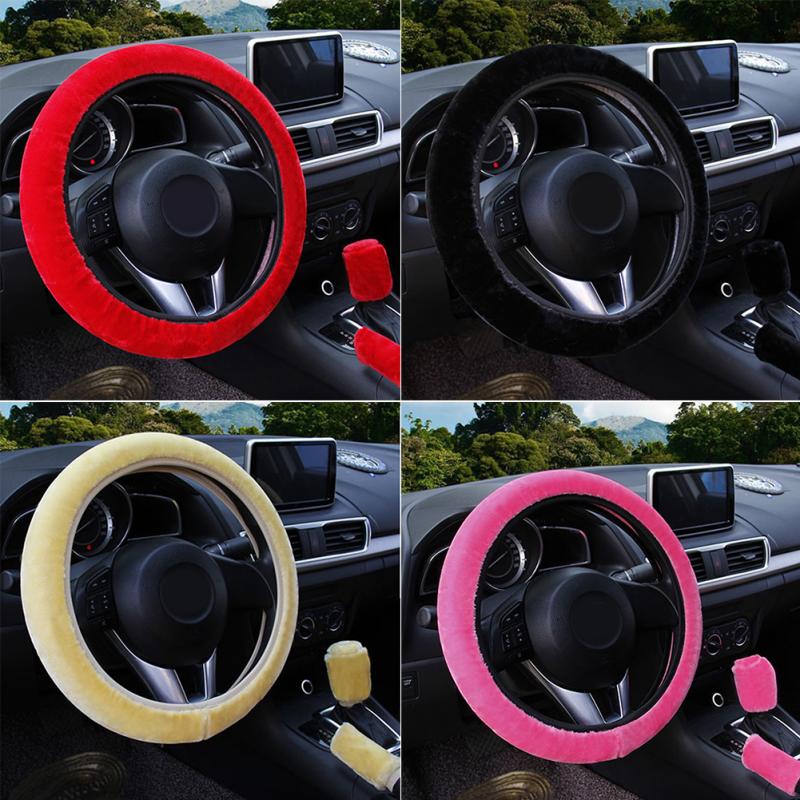 Car Steering Wheel Cover Gearshift Handbrake Cover Protector Decoration Warm Super Thick Plush Collar Soft Black Pink Women Man
Car Steering Wheel Cover Gearshift Handbrake Cover Protector Decoration Warm Super Thick Plush Collar Soft Black Pink Women Man