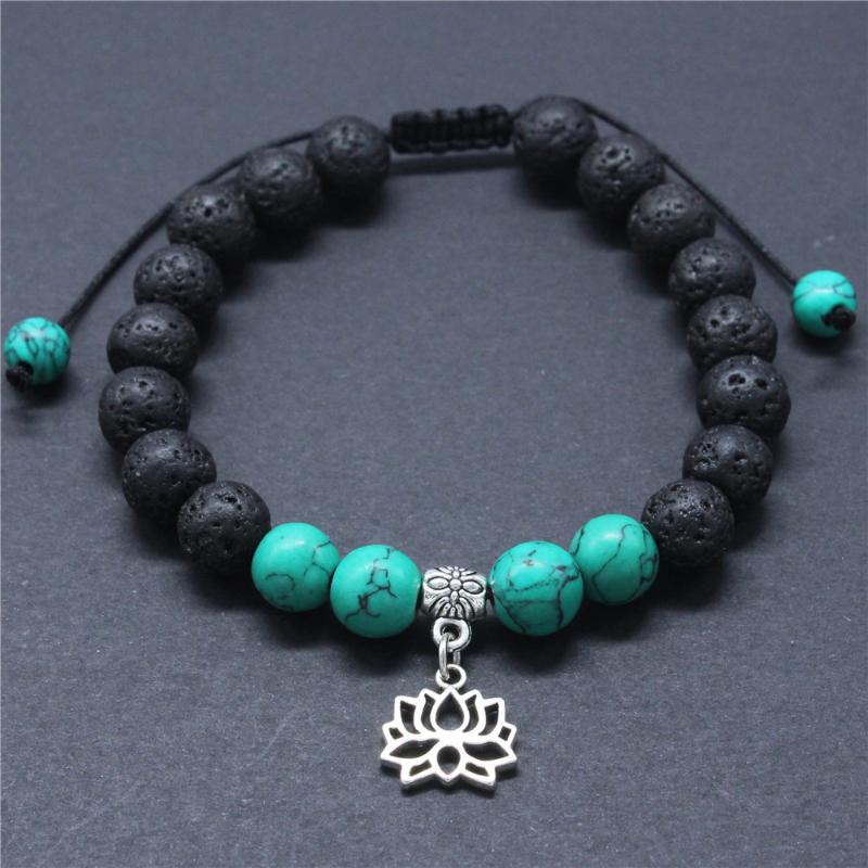 4PCS/LOT 8mm Lava Rock Lotus charm Bracelet for Men Women Anxiety Essential Oil Diffuser Braided Rope yoga Bracelet Beads
4PCS/LOT 8mm Lava Rock Lotus charm Bracelet for Men Women Anxiety Essential Oil Diffuser Braided Rope yoga Bracelet Beads