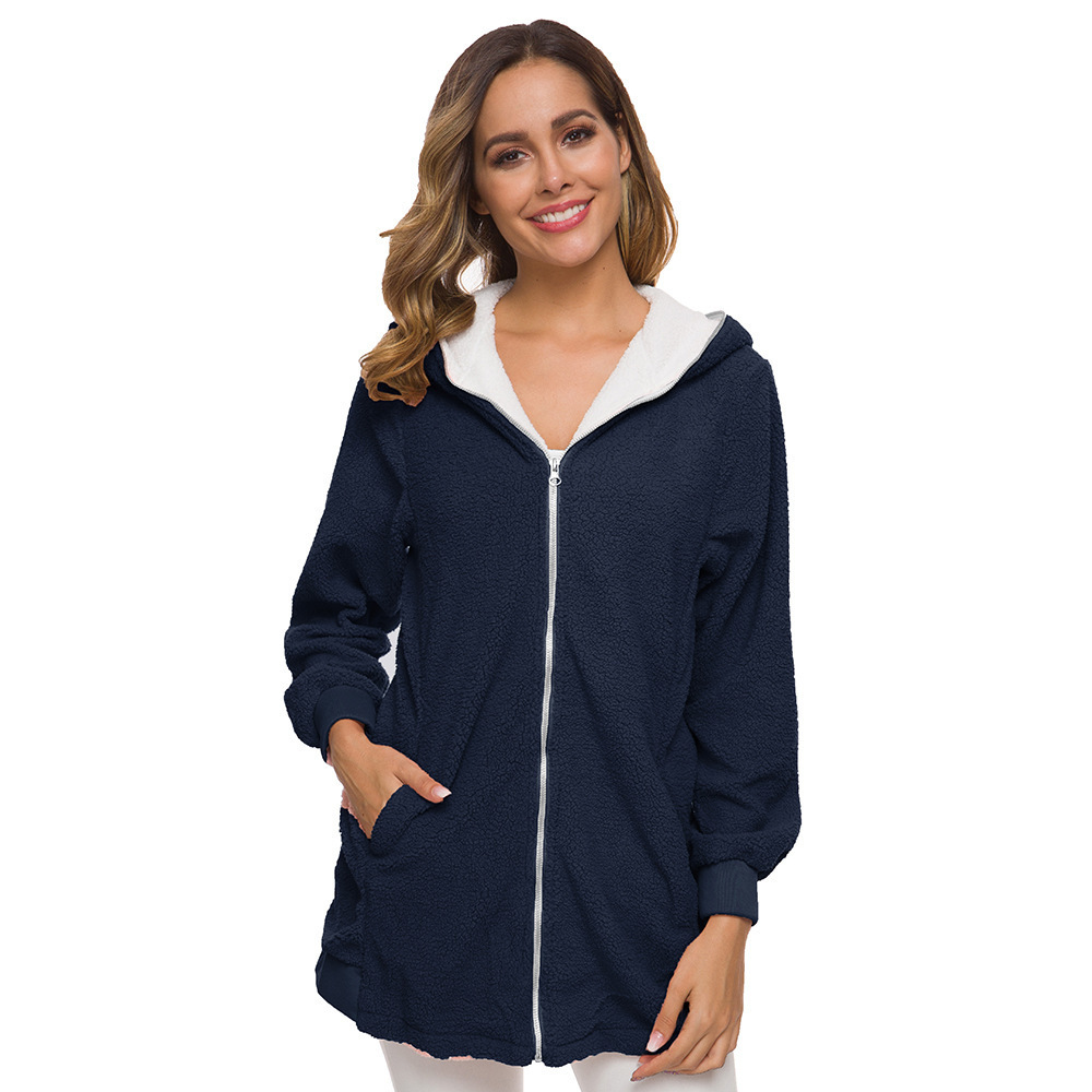 Winter Women Jacket fashion warm Fur Fleece Teddy Long Hooded Causal Autumn Female Coat Outwear veste femme Plus Size 5XL 201017