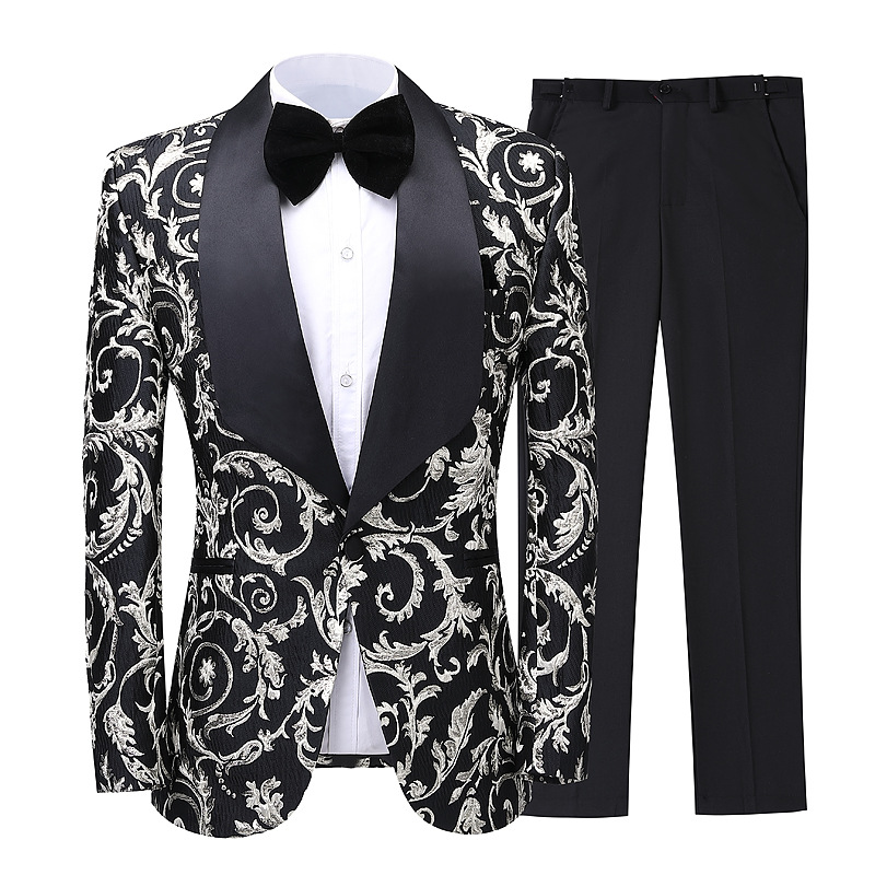 Men's Print Set New Pop 2 Piece Groom Dress Tuxedo Custom Party Fashion Embroidered Wedding Suit EU size, White
Men's Print Set New Pop 2 Piece Groom Dress Tuxedo Custom Party Fashion Embroidered Wedding Suit EU size, White