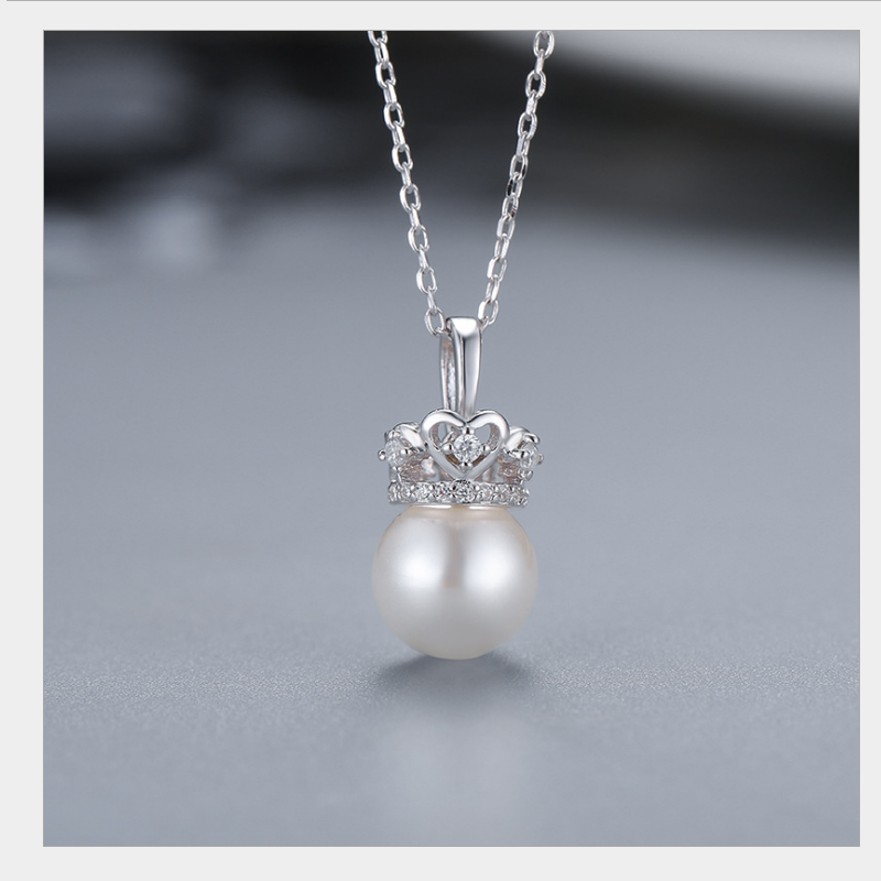 Fashion Crystal Classic Crown Natural Freshwater Pearl Pendant Necklace 925 Silver for Women Girls Gift Jewelry 2020 Gold Collar
Fashion Crystal Classic Crown Natural Freshwater Pearl Pendant Necklace 925 Silver for Women Girls Gift Jewelry 2020 Gold Collar