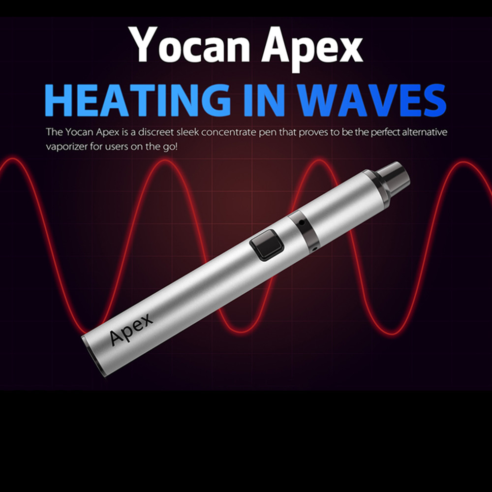 Fast Shipping Yocan Apex Wax Vaporizer Micro-USB Rechargeable 650mAh Battery 3.4V 3.8V 4.2V Adjustable Voltage Quartz Dual Coil 6 Colors
Fast Shipping Yocan Apex Wax Vaporizer Micro-USB Rechargeable 650mAh Battery 3.4V 3.8V 4.2V Adjustable Voltage Quartz Dual Coil 6 Colors