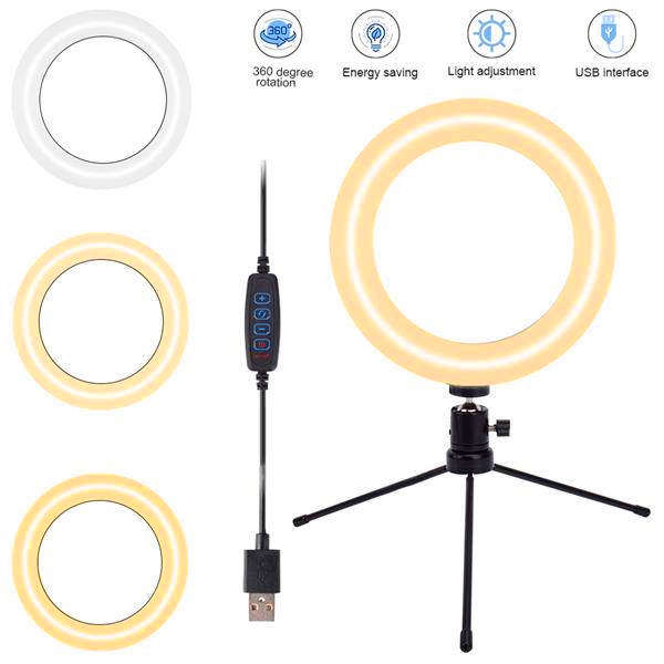 Newest Design light 8 inch Diameter 20cm Live Fill Desktop Tripod 13W 5V 84LED 2835 Lamp Beads White Lights USB Connection Vanity
Newest Design light 8 inch Diameter 20cm Live Fill Desktop Tripod 13W 5V 84LED 2835 Lamp Beads White Lights USB Connection Vanity