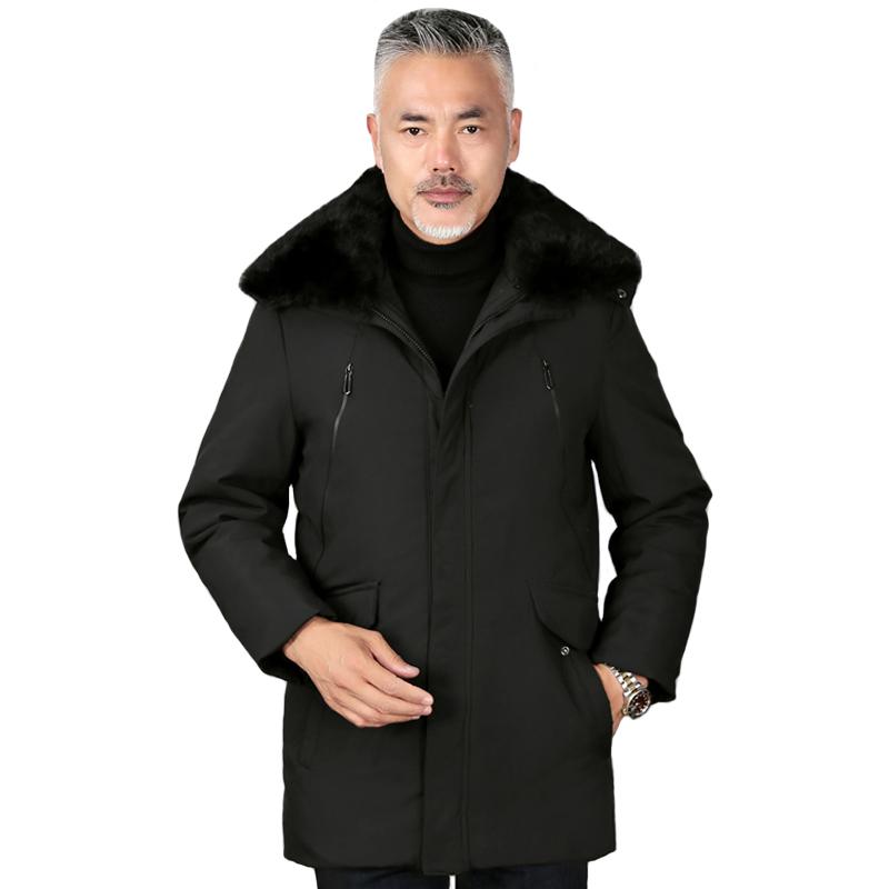 New Middle-aged Men Down Jacket for Father Real Fur Collar White Duck Down Coat Winter Jacket Men Overcoat Hooded Plus Size 5XL, Black
New Middle-aged Men Down Jacket for Father Real Fur Collar White Duck Down Coat Winter Jacket Men Overcoat Hooded Plus Size 5XL, Black