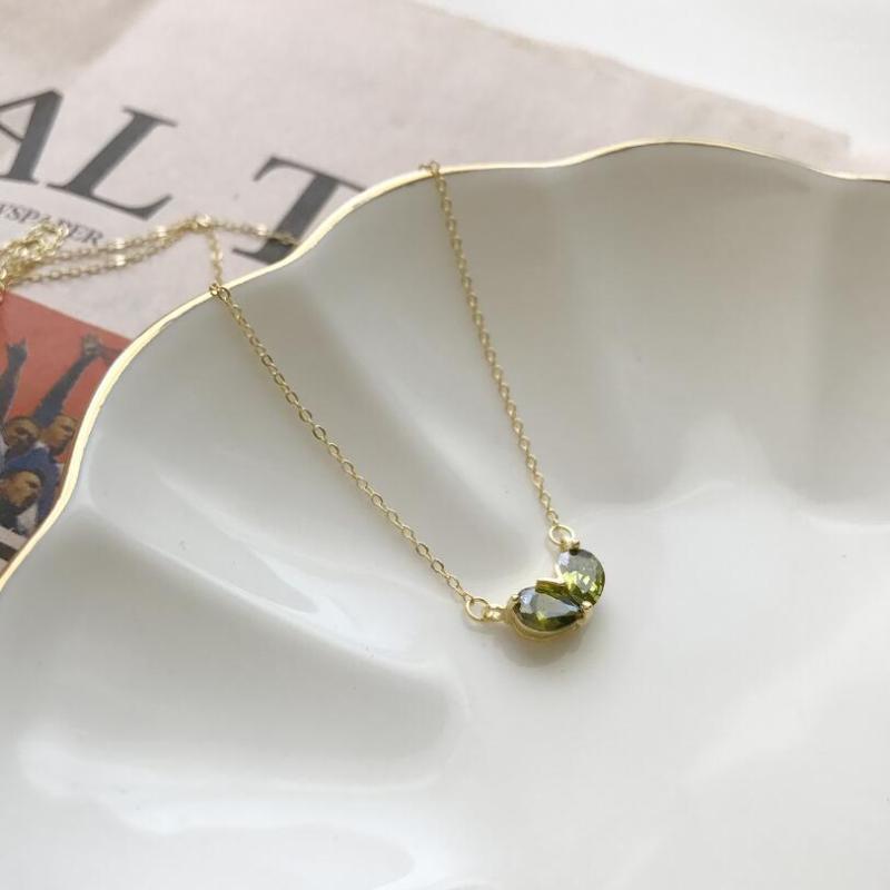 New Korean 925 Sterling Silver Forever Love Heart Double Green CZ Charm Pendant Necklace Dainty Jewelry For Women Valentine1
New Korean 925 Sterling Silver Forever Love Heart Double Green CZ Charm Pendant Necklace Dainty Jewelry For Women Valentine1