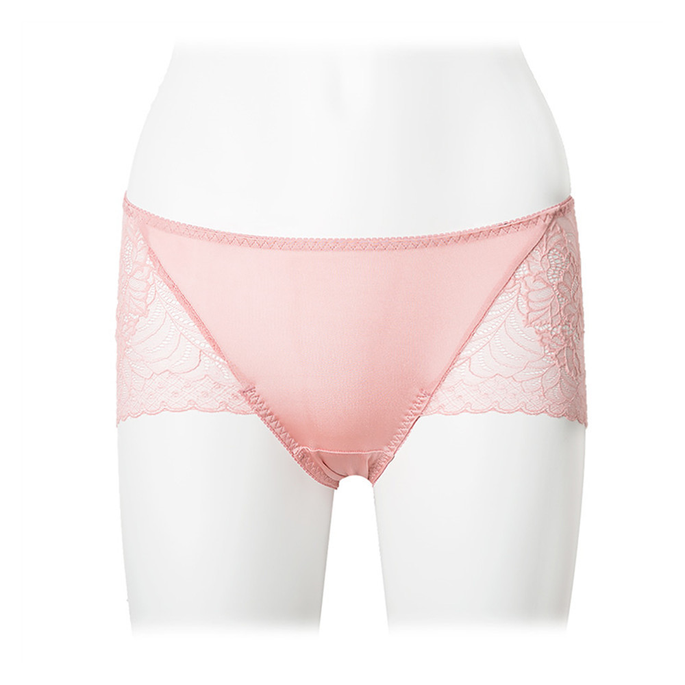 Silviye Three pieces of silk underwear womens mulberry silk lace edge sexy and comfortable buttock free mid waist briefs 201112