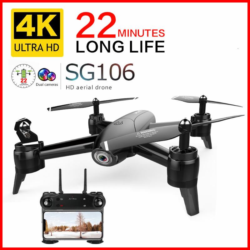 SG106 RC Drone WiFi FPV 4K 1080P 720P HD Dual Camera Aerial Quadcopter Wifi FPV Drone Long Battery Life Toys For Kids VS E58
SG106 RC Drone WiFi FPV 4K 1080P 720P HD Dual Camera Aerial Quadcopter Wifi FPV Drone Long Battery Life Toys For Kids VS E58