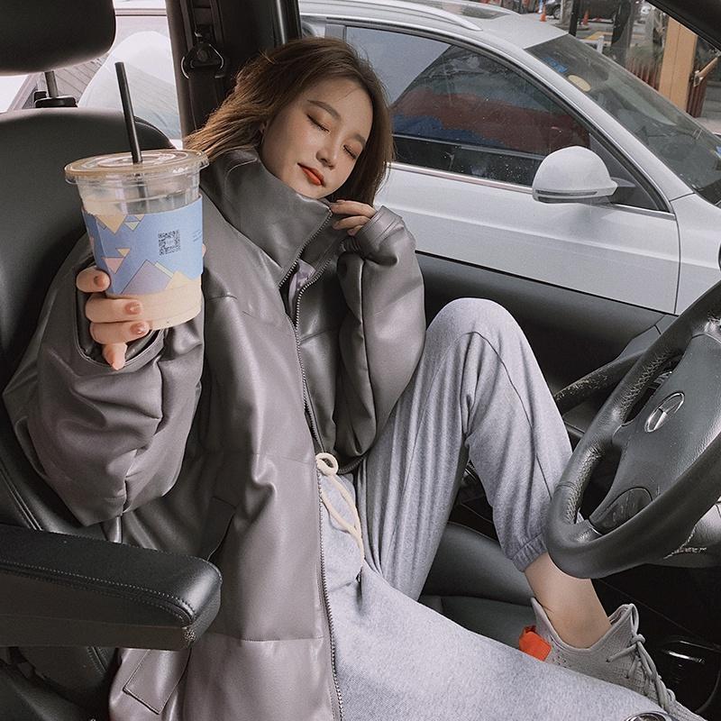 PU Leather Cotton-Padded Coat 2020 Winter Warm Solid Color Jacket New Fashion Women Short Coat mujer chaqueta, Black
PU Leather Cotton-Padded Coat 2020 Winter Warm Solid Color Jacket New Fashion Women Short Coat mujer chaqueta, Black