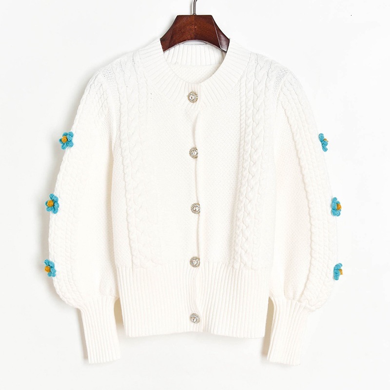 High Quality 2021 Autumn Women Cardigans Luxury Crochet Floral Long Sleeve Single Lantern Breasted Thickening Tops 9vtg, White
High Quality 2021 Autumn Women Cardigans Luxury Crochet Floral Long Sleeve Single Lantern Breasted Thickening Tops 9vtg, White