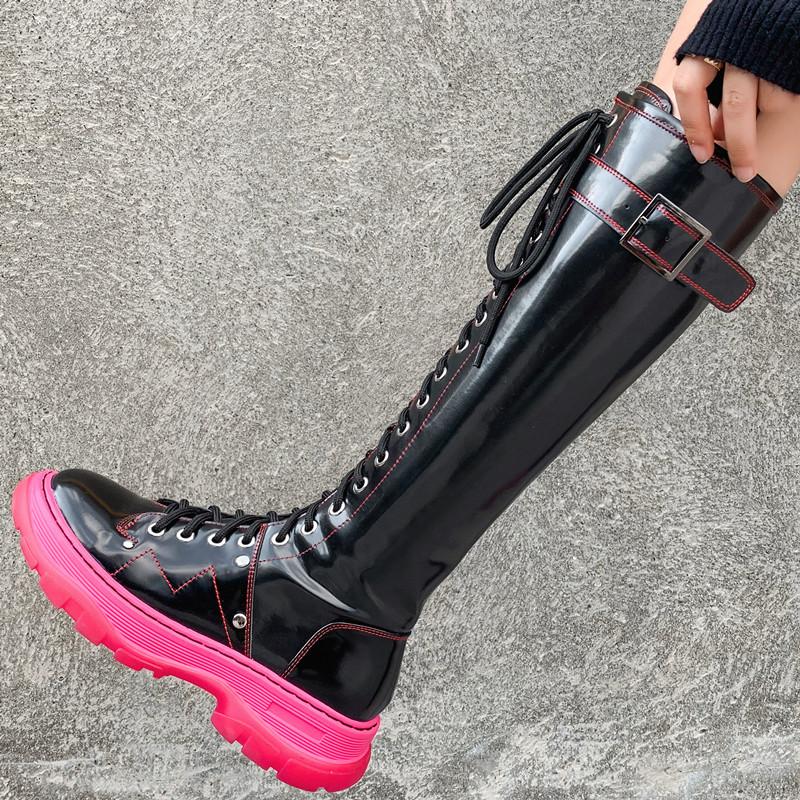 2020 Winter Knigt Boots Plarform Cross Tied Thick Sole Genuine Leather Women Boots Round Toe Knee High Zipper Feminines Shoes, Black
2020 Winter Knigt Boots Plarform Cross Tied Thick Sole Genuine Leather Women Boots Round Toe Knee High Zipper Feminines Shoes, Black