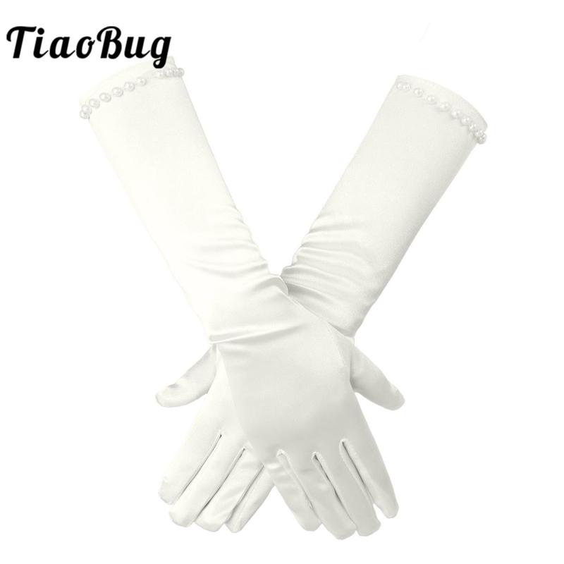 1 Pair Kids White Long Gloves Children Classic Pearls Beading Gloves Mittens Prom Party Cosplay Performance Costumes Accessories
1 Pair Kids White Long Gloves Children Classic Pearls Beading Gloves Mittens Prom Party Cosplay Performance Costumes Accessories