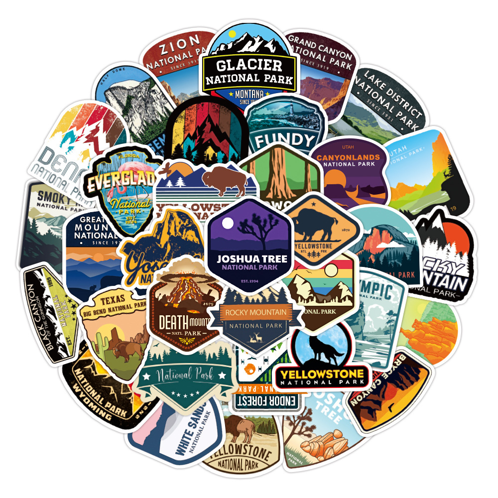 50Pcs/Lot Diverse National Park Lable Stickers For Cars Motorcycles Water Cup Furniture Children's Toy Luggage Skateboard X1
50Pcs/Lot Diverse National Park Lable Stickers For Cars Motorcycles Water Cup Furniture Children's Toy Luggage Skateboard X1