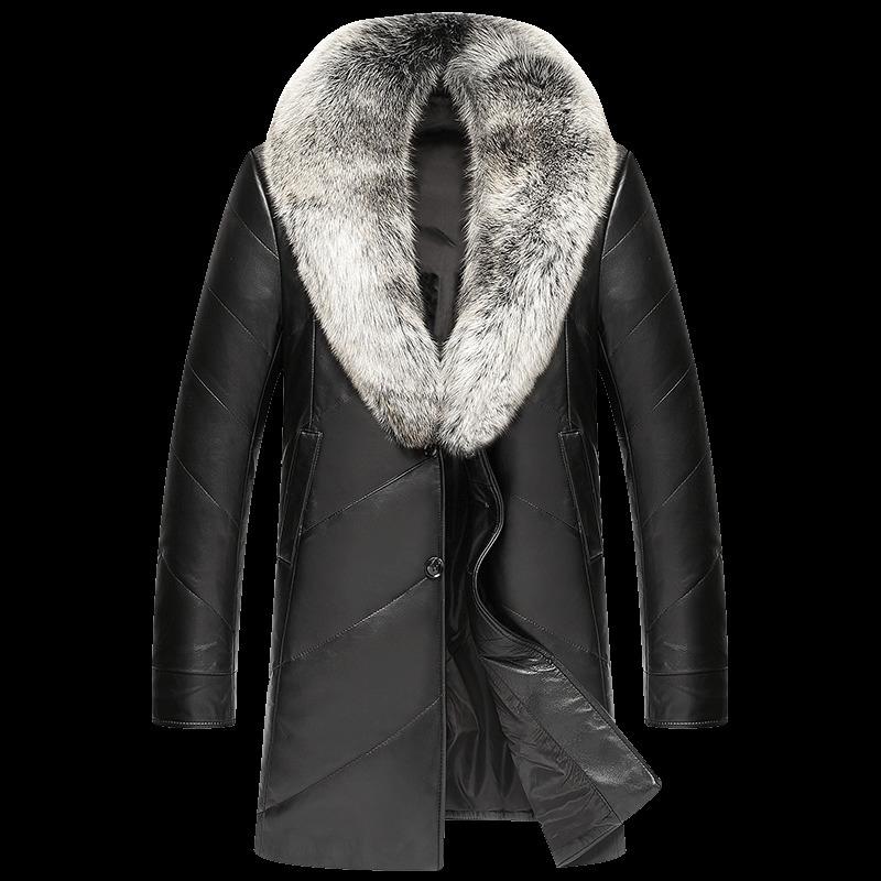 Genuine Leather Jacket Men Winter Jacket Fur Collar Real Sheepskin Coat for Men Warm Down Jackets Plus Size Chaqueta MY1792, Black
Genuine Leather Jacket Men Winter Jacket Fur Collar Real Sheepskin Coat for Men Warm Down Jackets Plus Size Chaqueta MY1792, Black