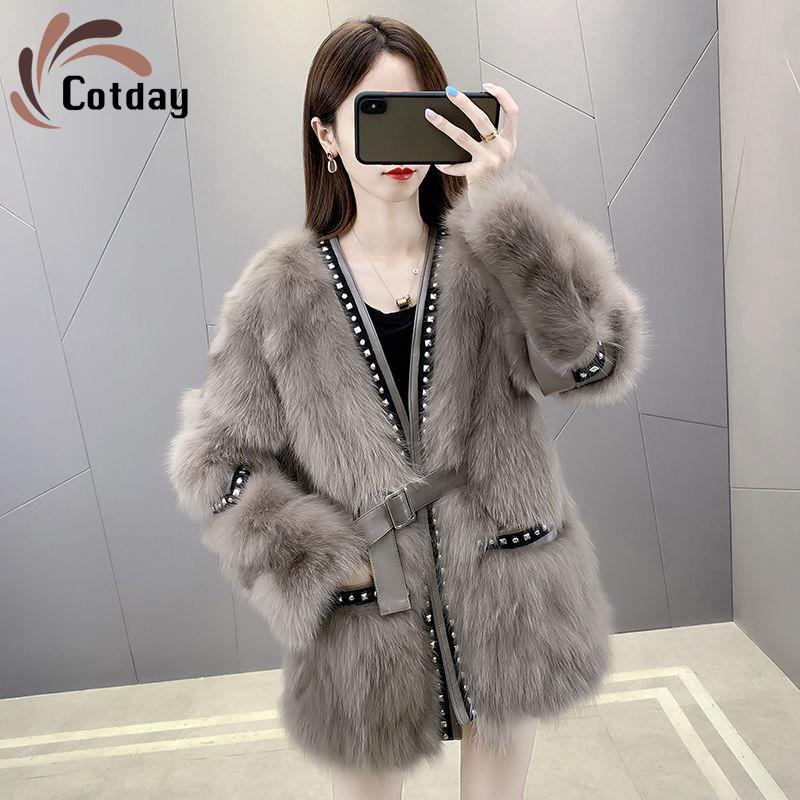 Cotday Office Lady Fur Grass Coat 2021 Fashion Women's Middle Long Style Autumn Winter New Rivet Lace Up Fur Thickened Coat
Cotday Office Lady Fur Grass Coat 2021 Fashion Women's Middle Long Style Autumn Winter New Rivet Lace Up Fur Thickened Coat