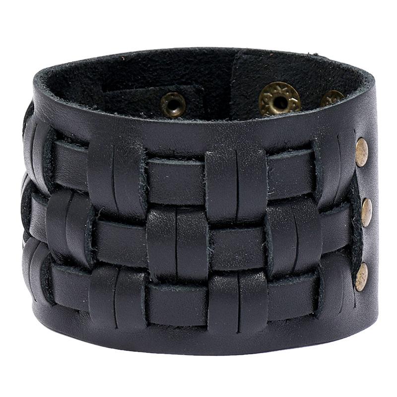 charms geometric briaded layer crafts fashion genuine leather bracelet punk men wristband bracelet jewelry, Golden;silver
charms geometric briaded layer crafts fashion genuine leather bracelet punk men wristband bracelet jewelry, Golden;silver