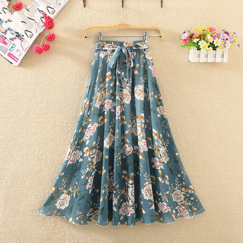 2021 New Summer Women's Floral Mid-length High Waist with Bow Chiffon Skirts Ladies Bohemian Beach Skirt 17 Colors Y109 D06a, Colors 8
2021 New Summer Women's Floral Mid-length High Waist with Bow Chiffon Skirts Ladies Bohemian Beach Skirt 17 Colors Y109 D06a, Colors 8