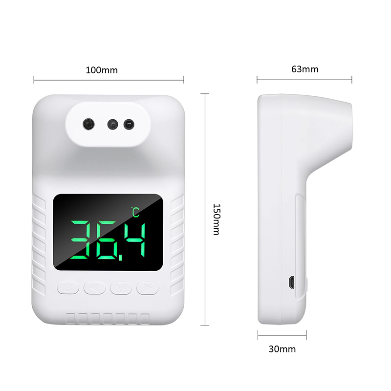 ALK K3X Non-contact Sensor Hanging Wall Mount Digital Infrared Thermometer LCD Display High Precision Body Temperature Test