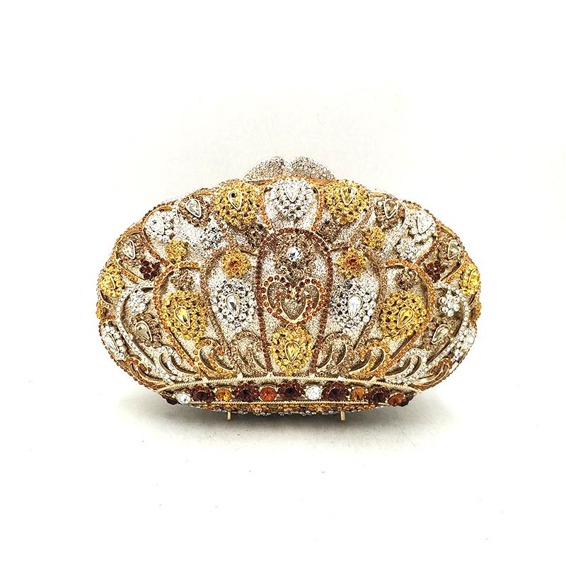 Fashion handbag ladies Bridal wedding party women evening party bag diamonds luxury queen crown clutches elegant crystal purses, Color 7 pink
Fashion handbag ladies Bridal wedding party women evening party bag diamonds luxury queen crown clutches elegant crystal purses, Color 7 pink