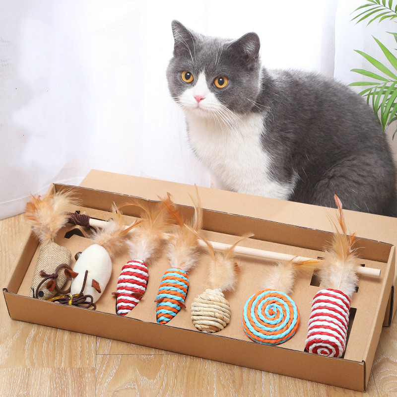 7 Style/1 Set Pet Cat Rope Funny Interactive Stick Cats Toys Kitten Mouse Fishing Game Wand Feather Supplies Pets MJ81704
7 Style/1 Set Pet Cat Rope Funny Interactive Stick Cats Toys Kitten Mouse Fishing Game Wand Feather Supplies Pets MJ81704
