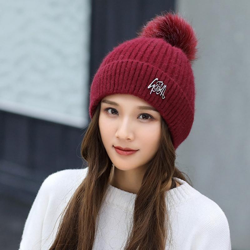 Winter Women Fur Pom Pom Hats Wool Knitted Warm Beanie Hat Lady Fashion Sold Color Ski Caps, Rd
Winter Women Fur Pom Pom Hats Wool Knitted Warm Beanie Hat Lady Fashion Sold Color Ski Caps, Rd