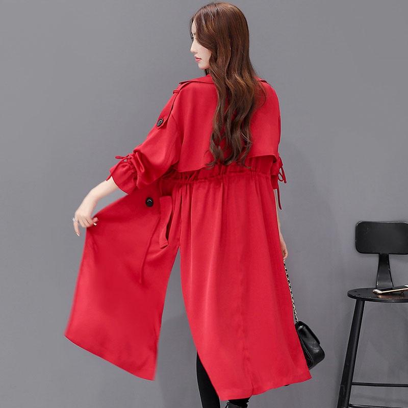 2020 spring and autumn new over the knee coat women's long coat Korean version of the loose waist thin section chic tide, As pic
2020 spring and autumn new over the knee coat women's long coat Korean version of the loose waist thin section chic tide, As pic